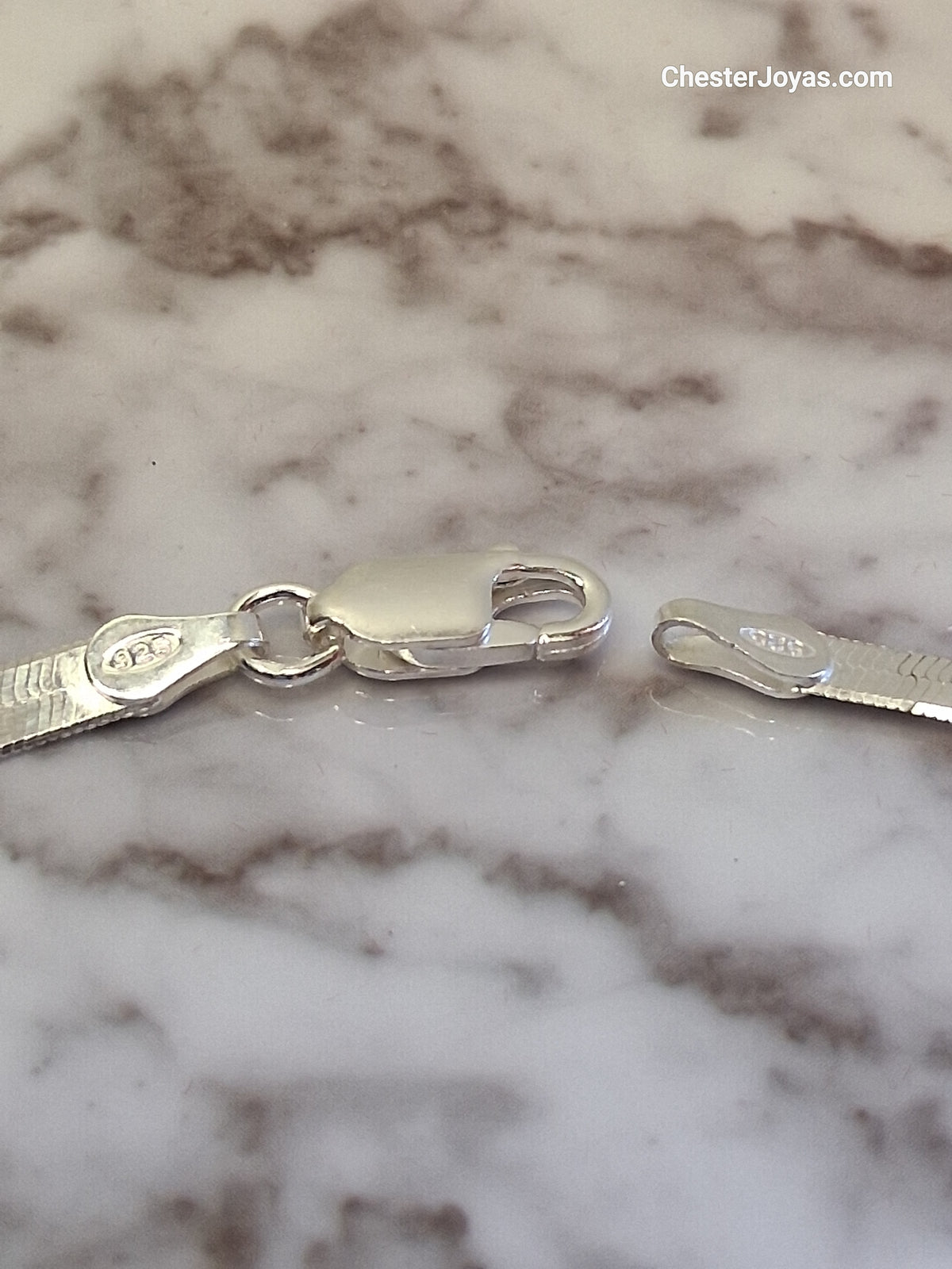 Pulsera - Pulsera chata 18,5 cm - Plata 925 – Dama.