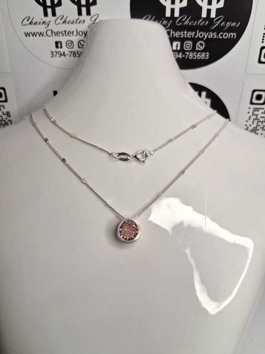 Collar - Susano 7mm (Rosa) - Plata925 - Dama.