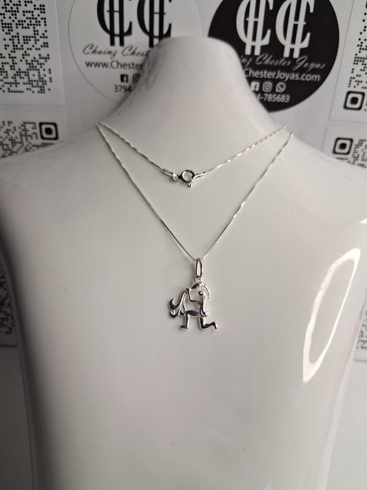Collar - acuario - veneciana x45 cm - Plata925 - Dama.