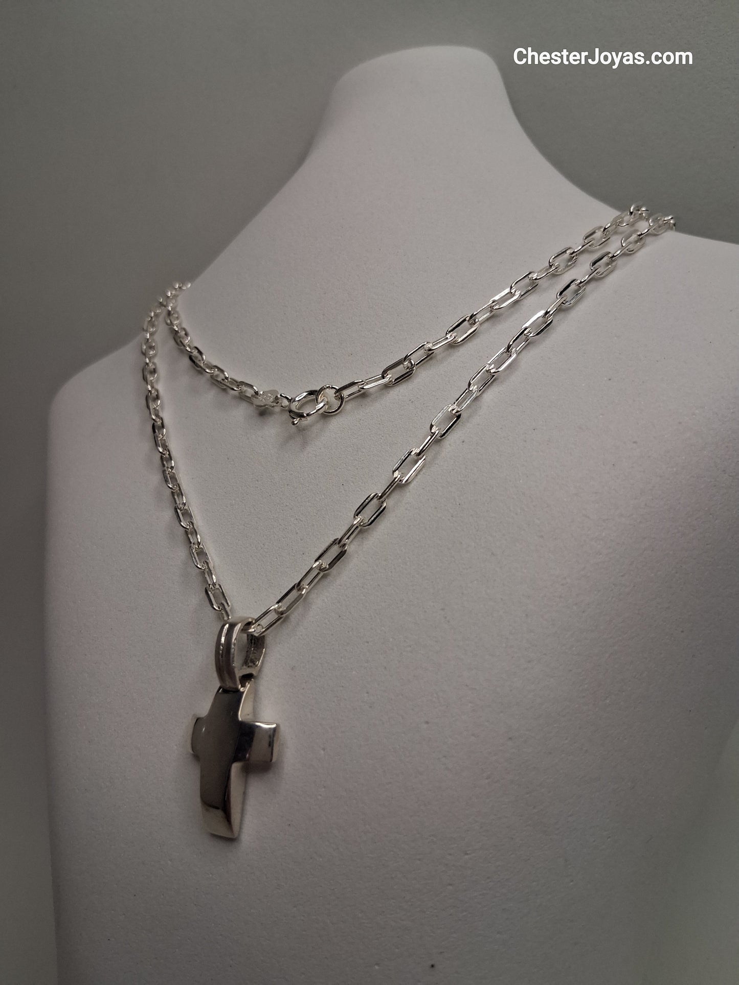 Collar - Forcet F-80 x 65 cms - Cruz Bombe - Plata925 - Caballero.