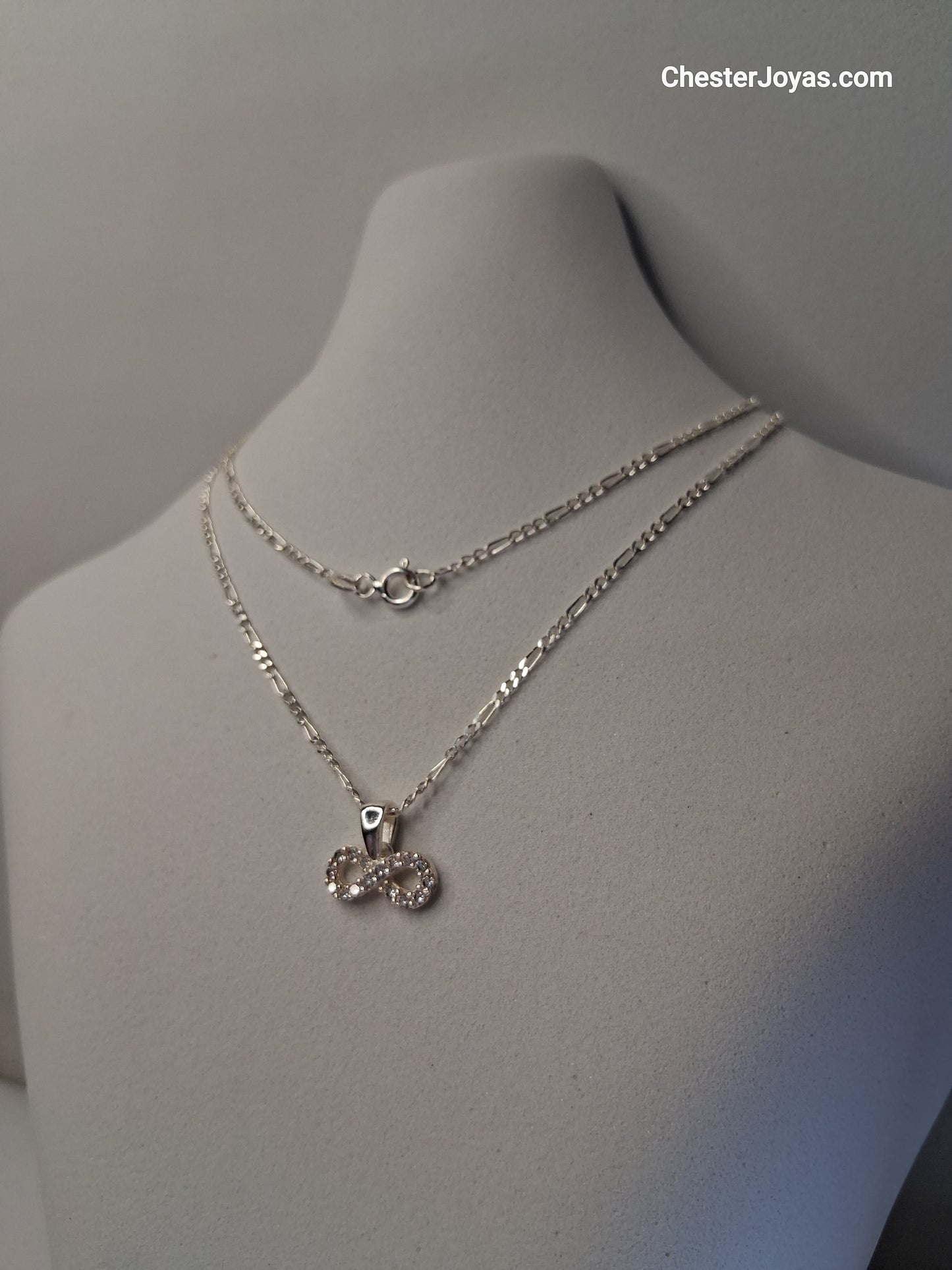 Collar - Infinito c/ Piedras - Plata925 - Dama.