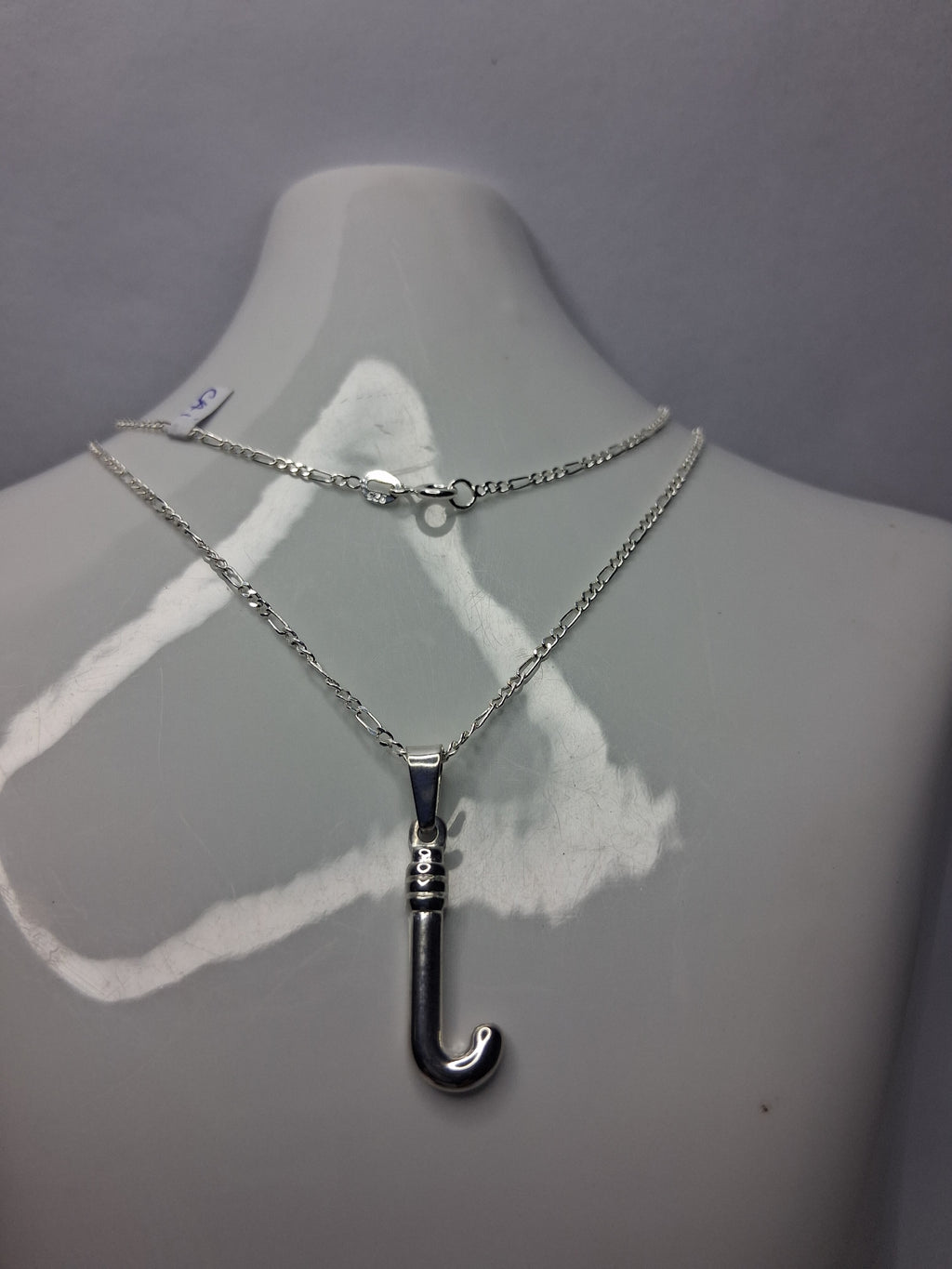 Collar Cadena 3x1 con Dije Palo de Hockey Plata 925 - Dama