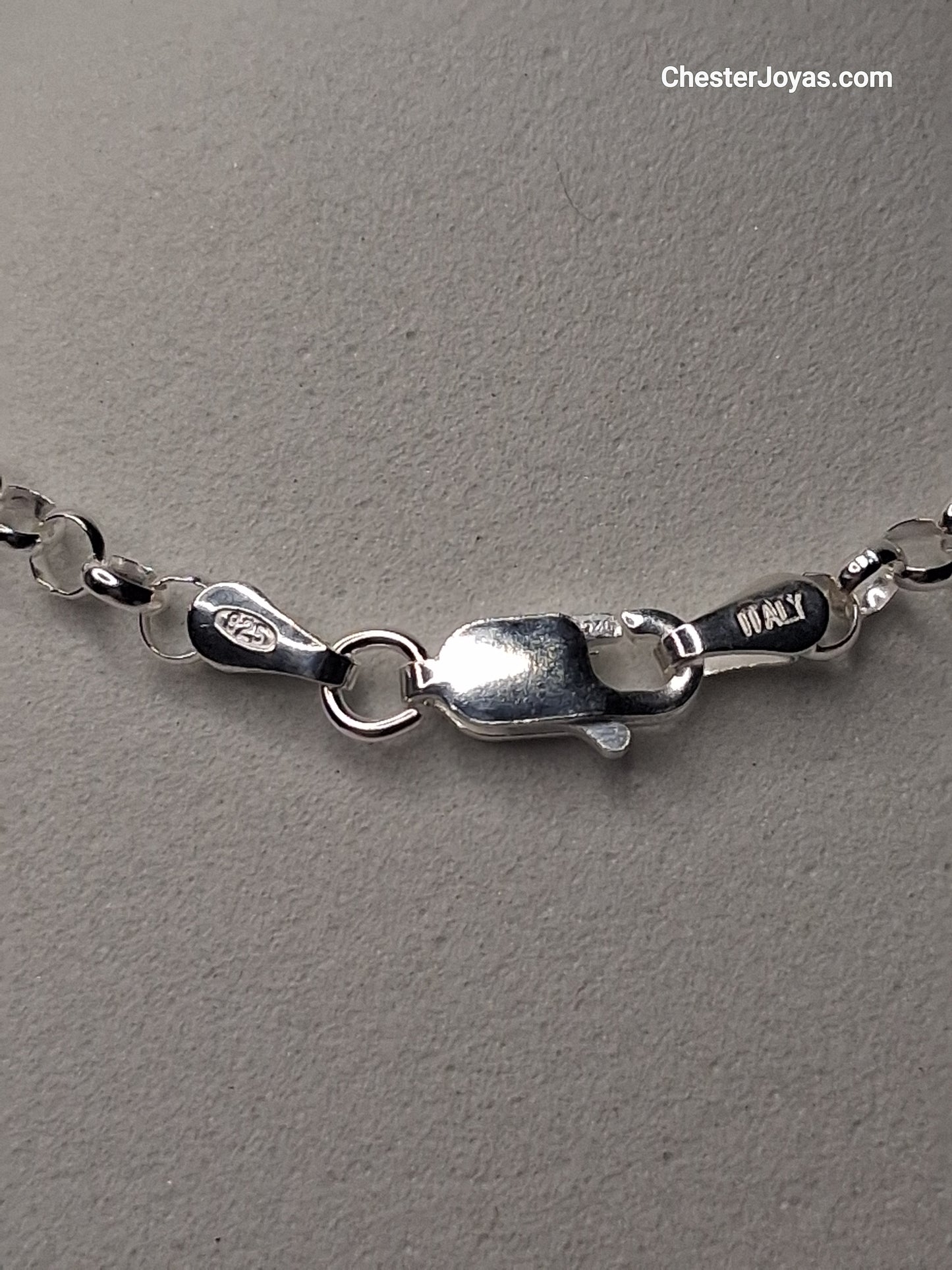 Collar - Cadena Rolo N° 1 - Belcher x 45 Cms - Plata925.