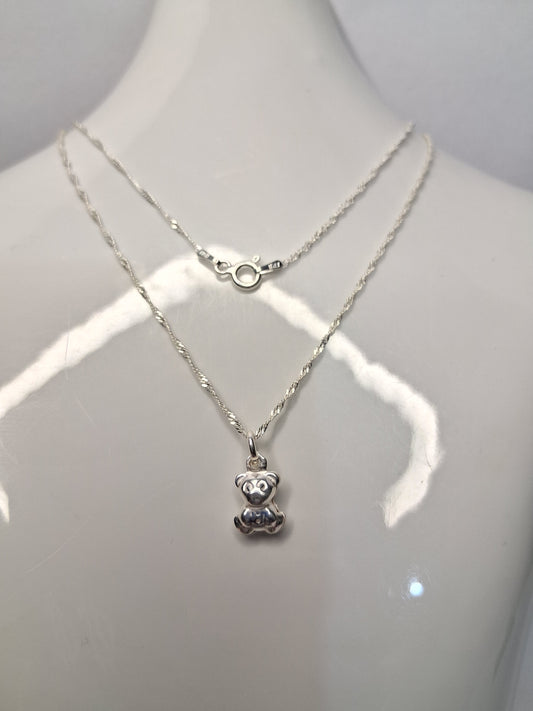 Collar - Osito INGRID (Singapur) - Plata925 - Dama.