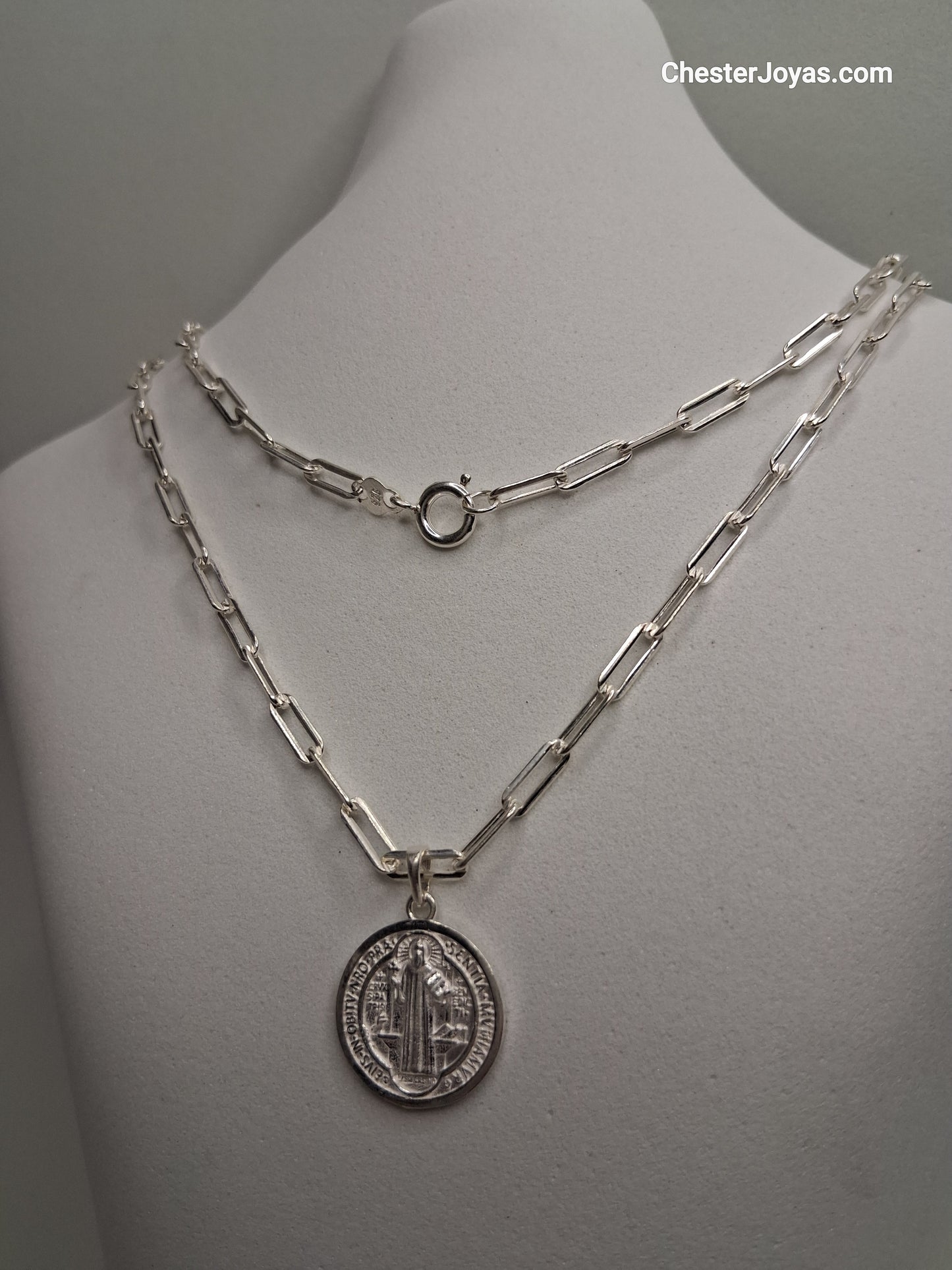 Collar - Forcet FL-80 x 60 cms - San Benito  - Plata925 - Caballero.