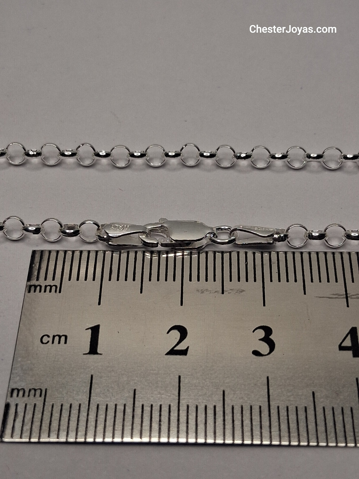 Collar Cadena Rolo N° 1 Belcher x 45 cm Plata 925