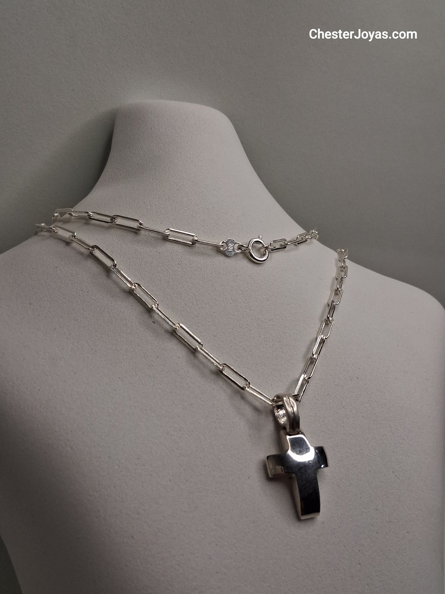 Collar - Forcet FL-80 x 60 cms - Cruz Bombe - Plata925 - Caballero.