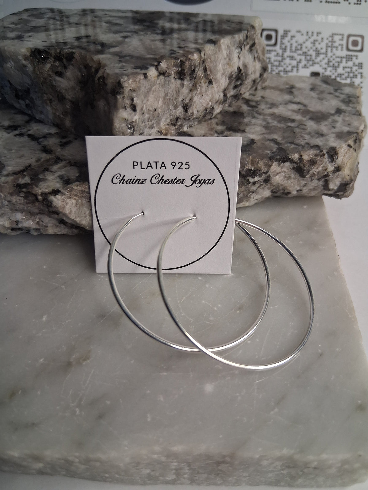 Aros - Argollas Lisas 40 mm - Plata925.
