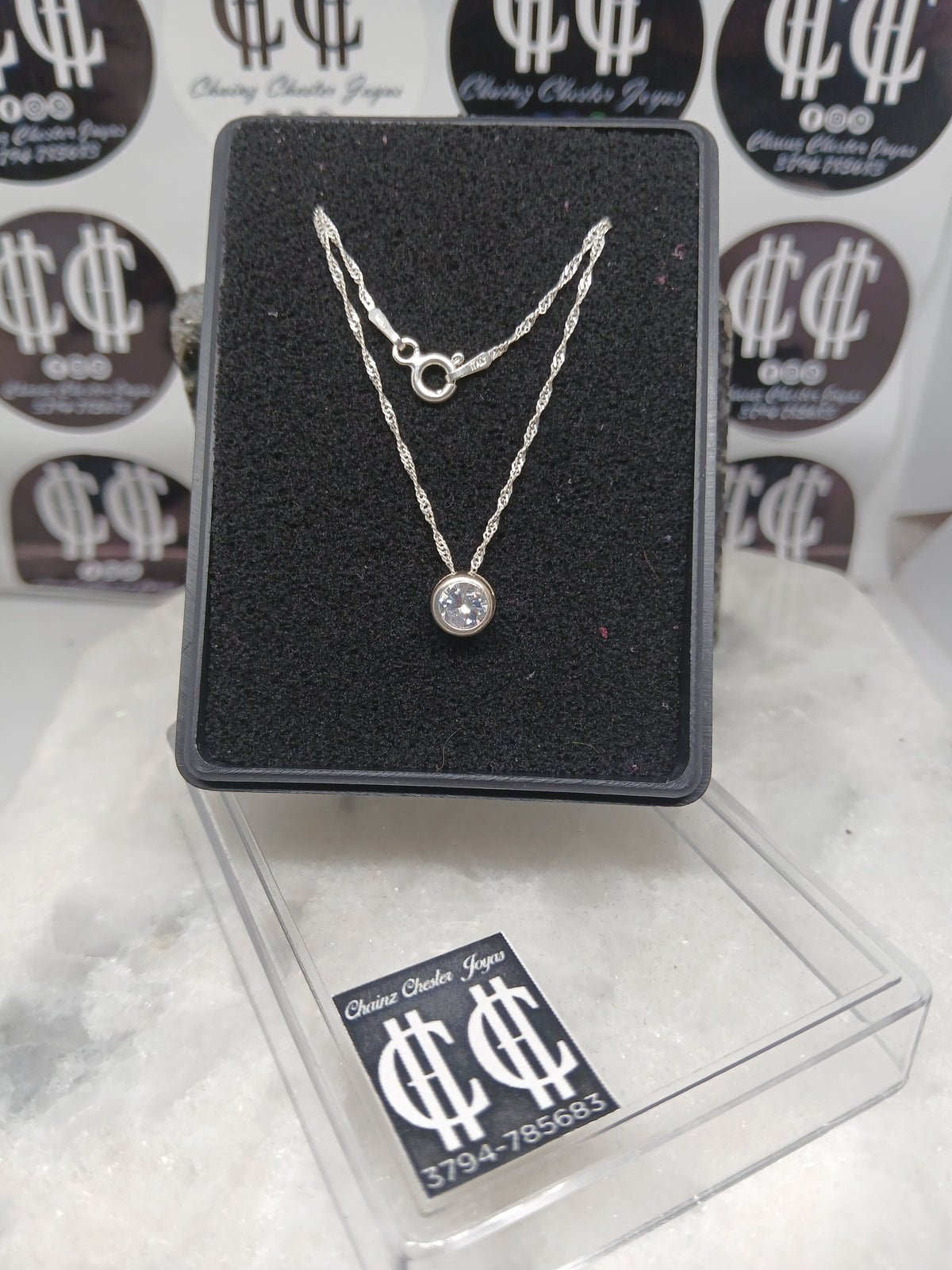 Collar Susano 7mm Plata 925 con Cristal - Dama