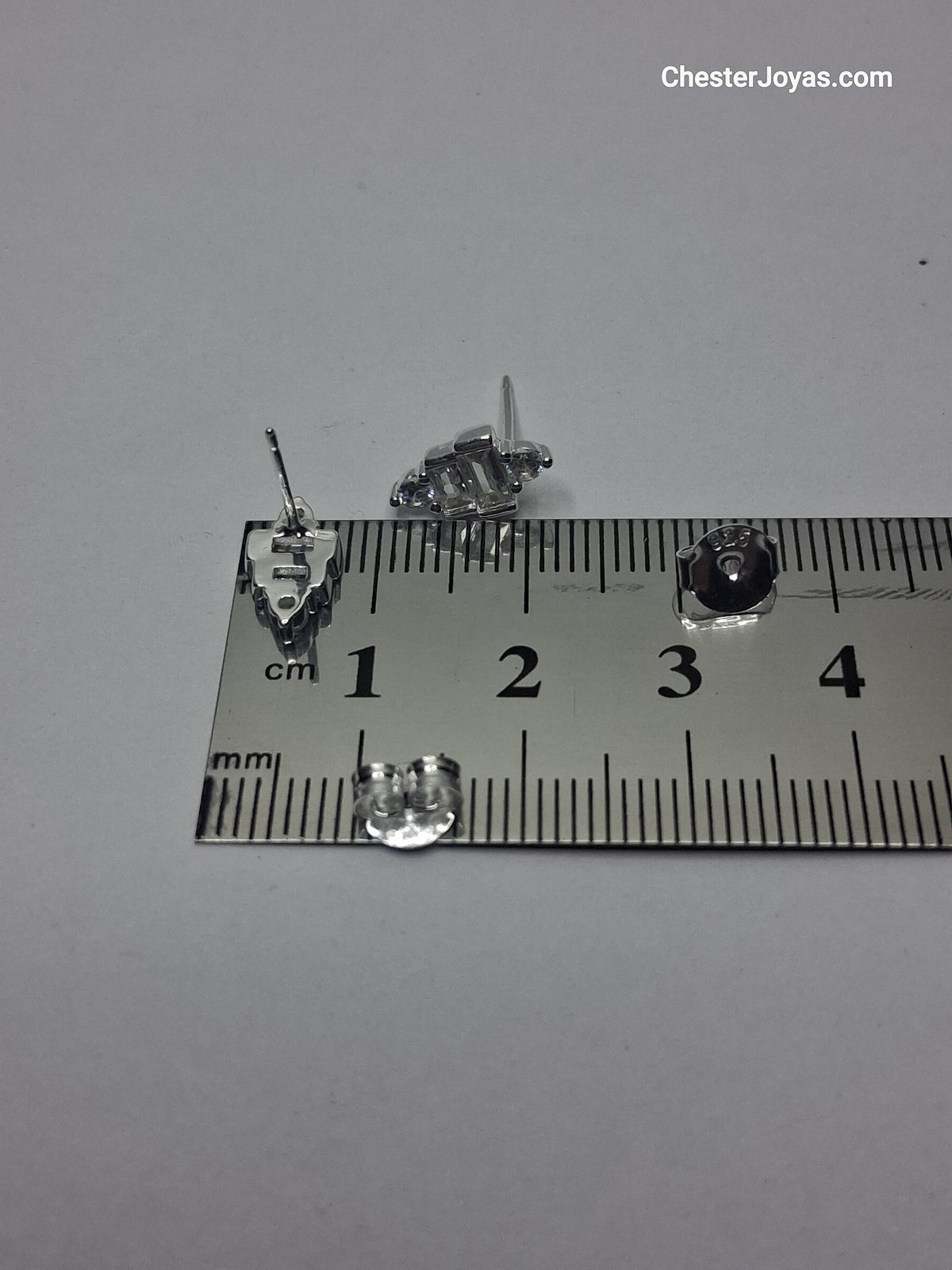 Aros - Pasantes AIMARA con Piedras Blancas - Plata925.
