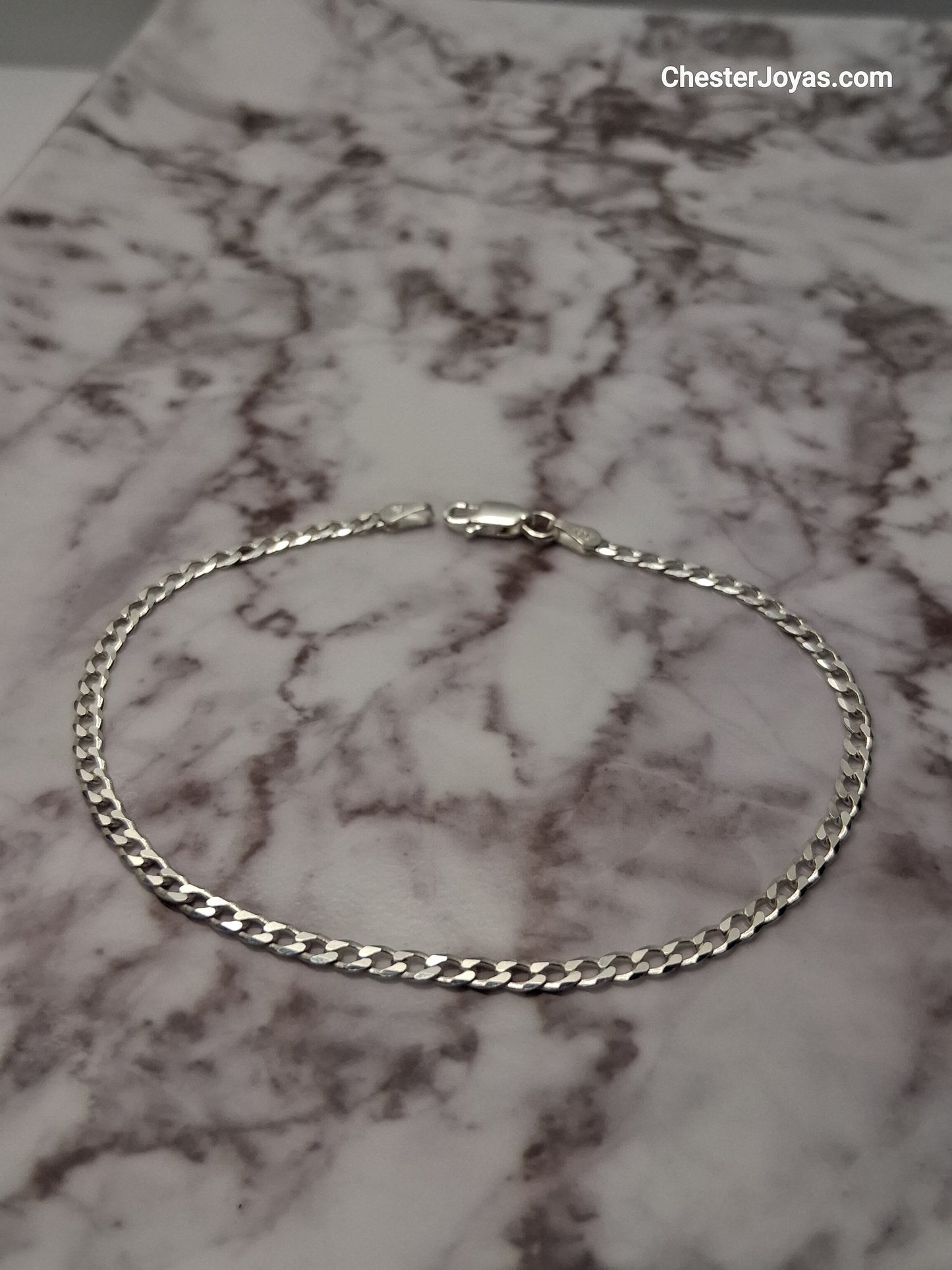 Pulsera - Pulsera groumet 20 cm - Plata 925 – Hombre.