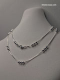 Collar - Cadena 3 Bolitas 45 cm - Plata925 - Dama.
