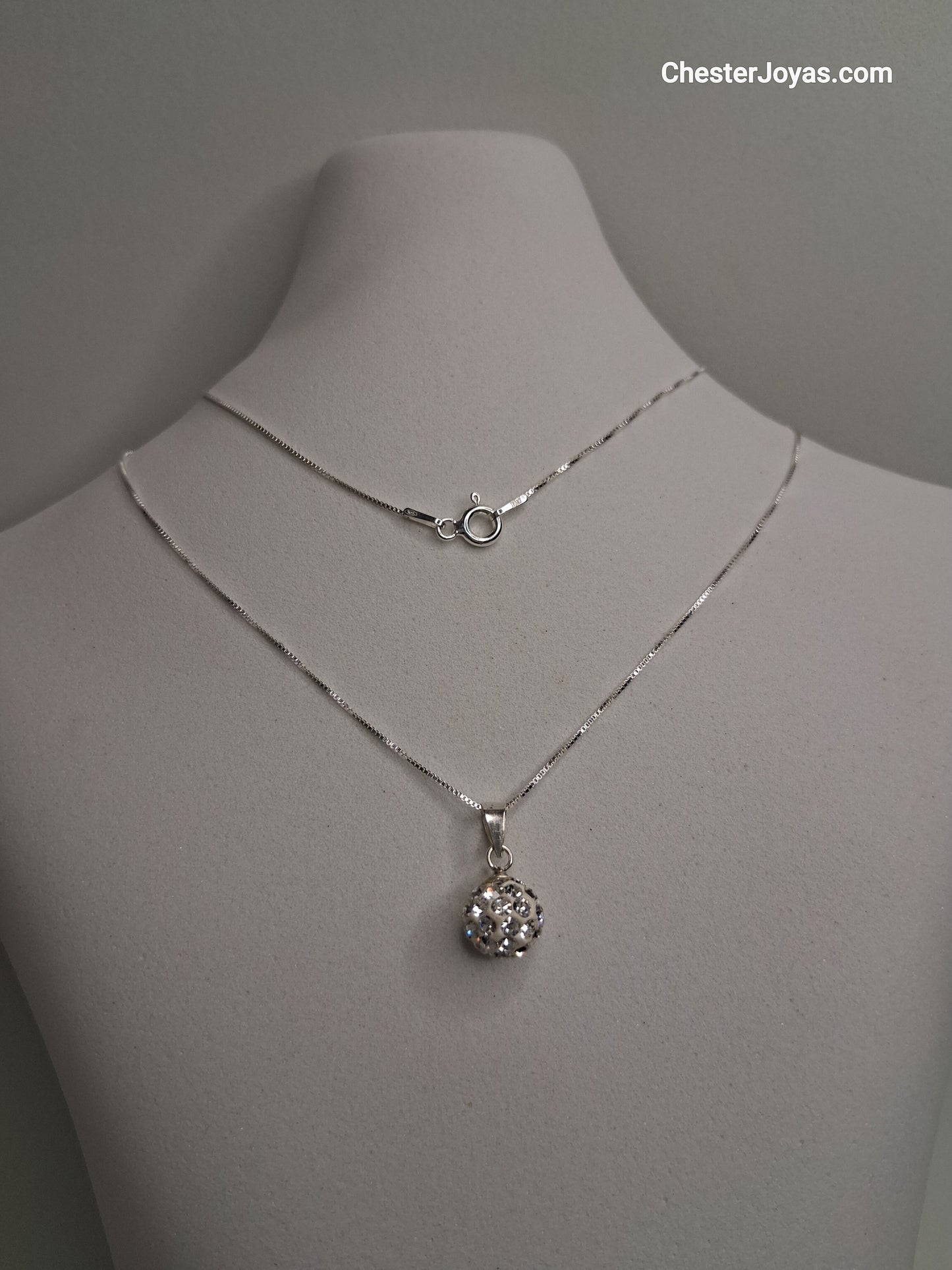 Collar - Bolita de fuego - cadena a elección - Plata925 - Dama.