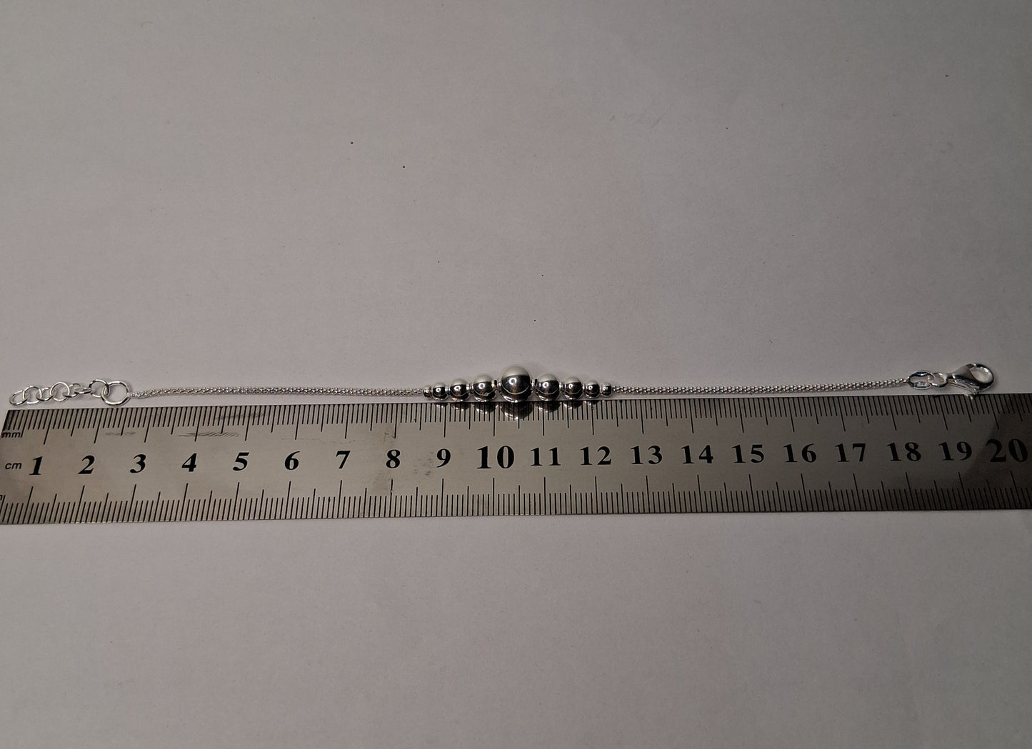 Pulsera ROCIO - 9 Bolita (Regulable) 20 cm - Plata925 - Dama.