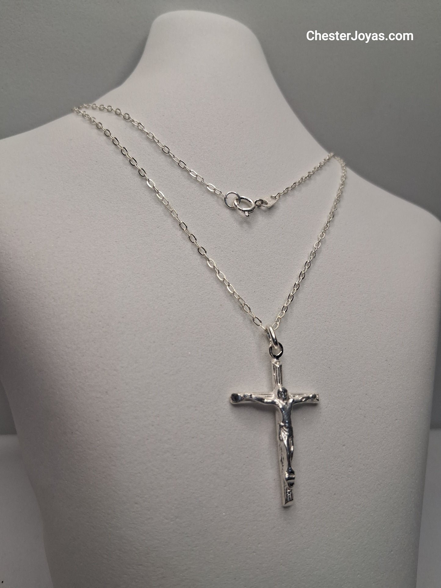 Collar - Mini Forcet x 50 cms - Cruz - Plata925 - Caballero.