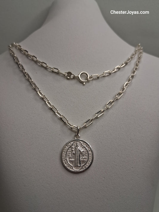 Collar - Forcet F-80 x 65 cms - San Benito  - Plata925 - Caballero.