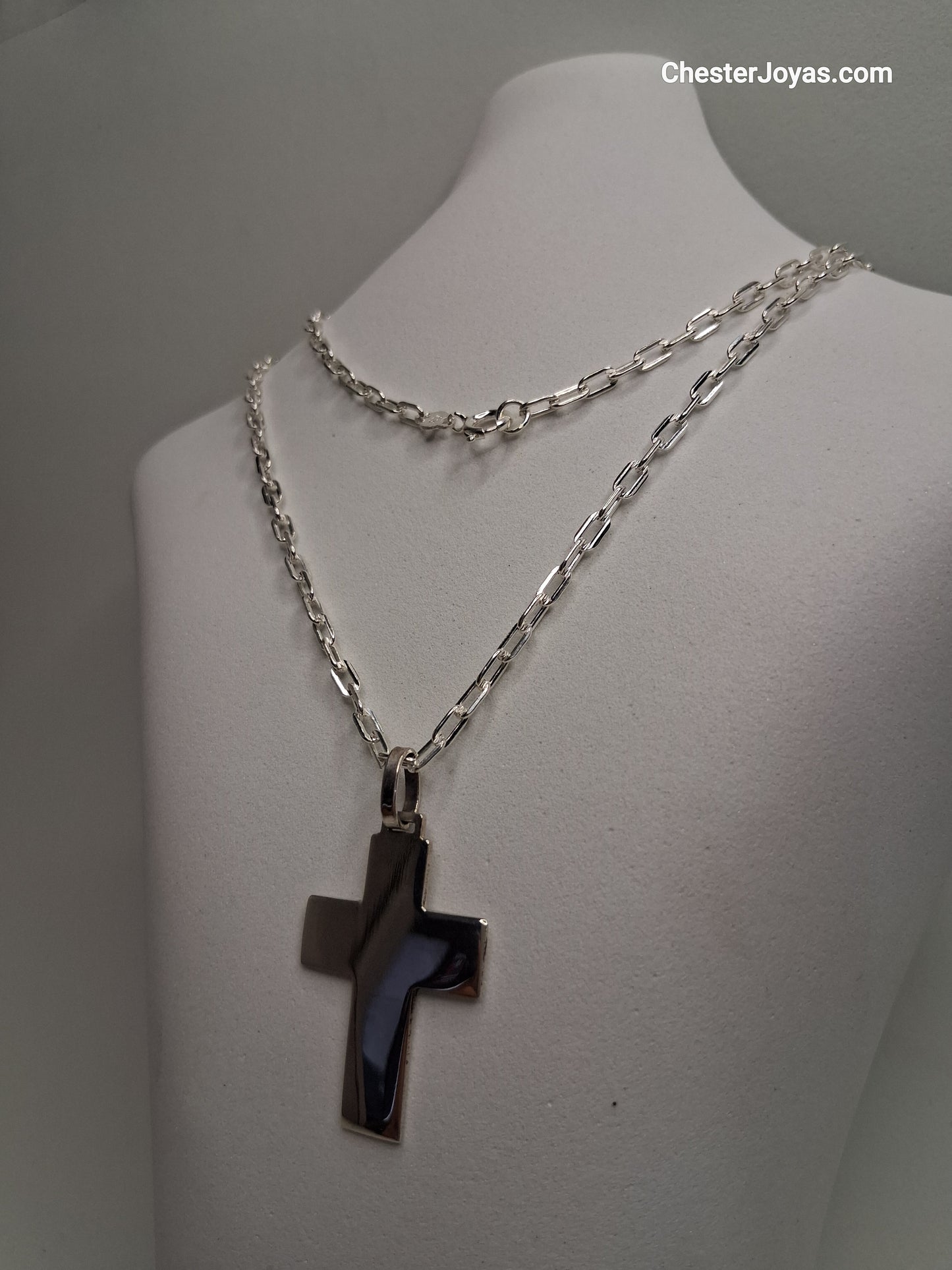 Collar - Forcet F-80 x 65 cms - Cruz Chata - Plata925 - Caballero.