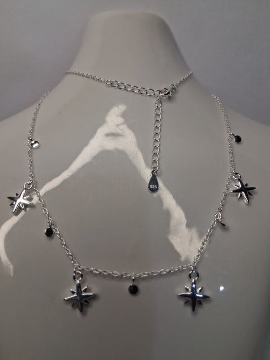 Collar - Colgante dije Estrellas (regulable) - Plata925 - Dama.