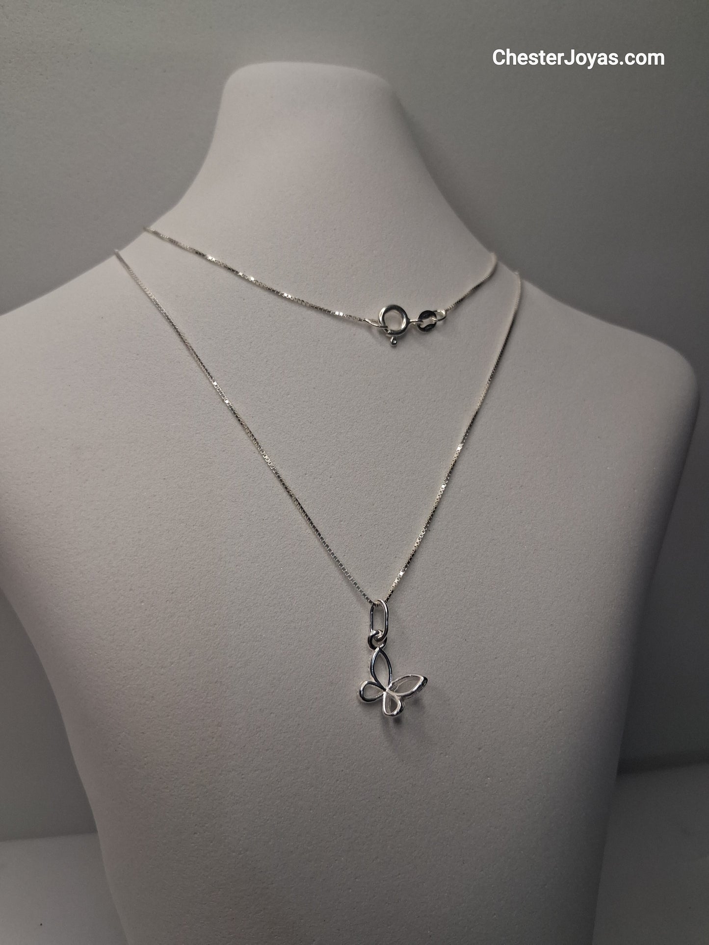 Collar - Mariposa (2) - (Veneciana) - Plata925 - Dama.