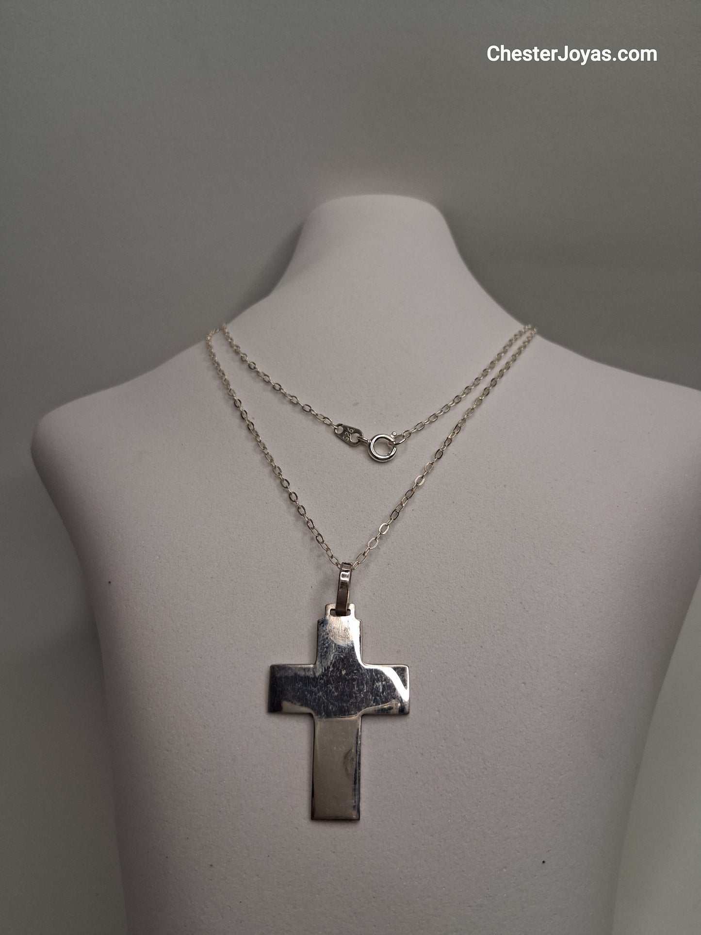 Collar - Forcet Mini x 50 cms - Cruz Chata - Plata925 - Unisex.