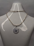 Collar - Cadena Plata y Oro x 45 cm - San Benito - Plata925 - Dama.