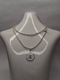 Collar - Cadena Plata y Oro x 55 cm - San Benito - Plata925 - Dama.