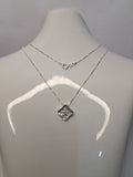 Collar - CUBE c/ Piedras Blancas - Plata925 - Dama.