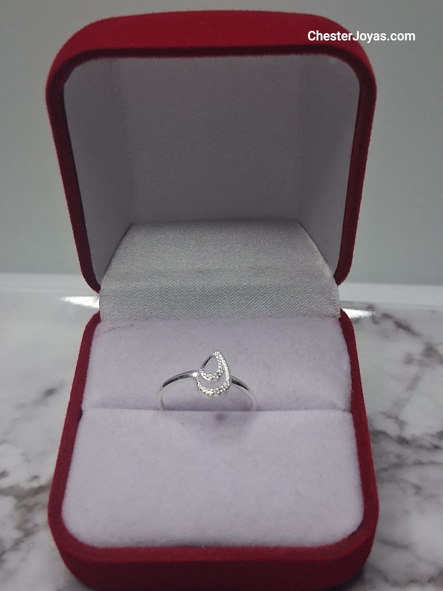 Anillo GOTITA - Medida 11 - Plata925 - Dama.