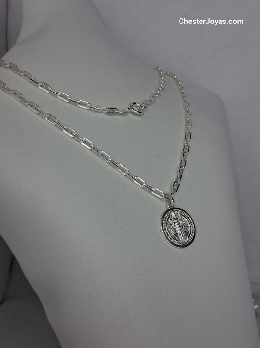 collar san benito plata 925 caballero