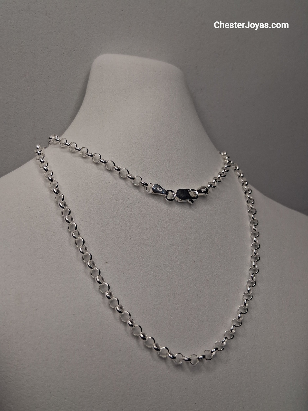 Collar Cadena Rolo N° 1 Belcher x 45 cm Plata 925