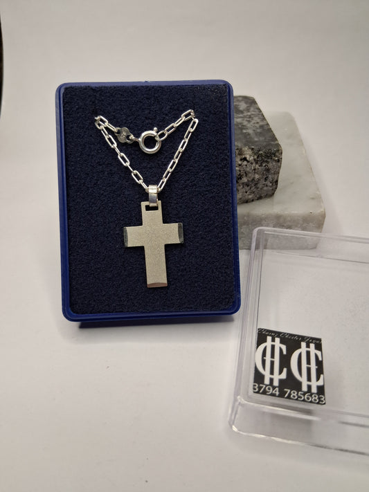Collar - F-60 x 70 cms - Cruz Chata - Plata925 - Caballero.