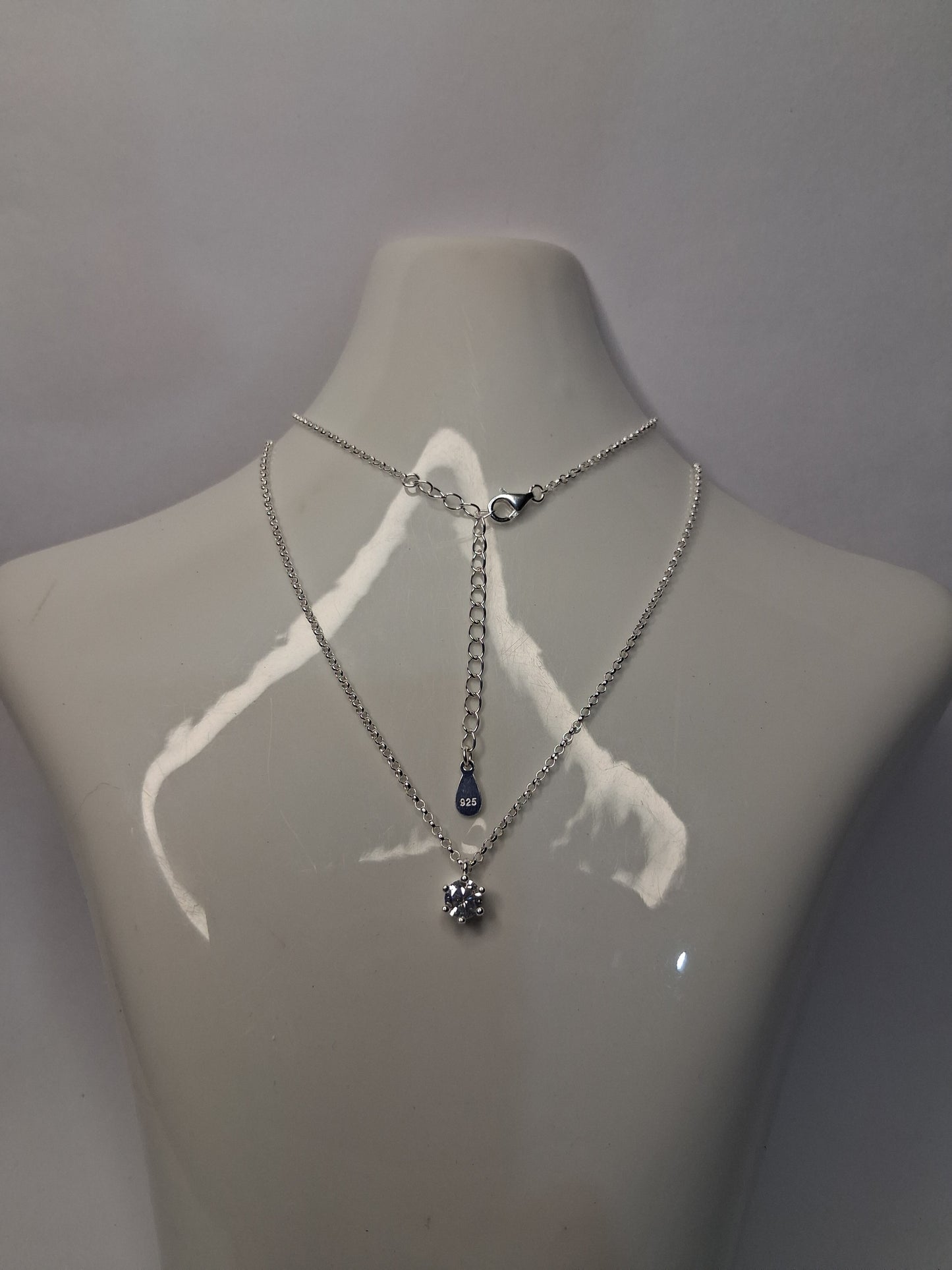Collar - Colgante Punto  de Luz (Regulable) - Plata925 - Dama.