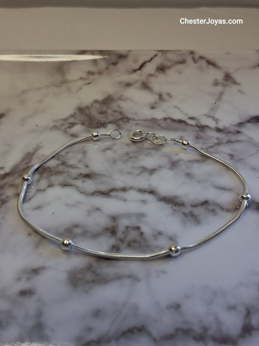 Pulsera - Bolita 18 cm - Plata925 - Dama.
