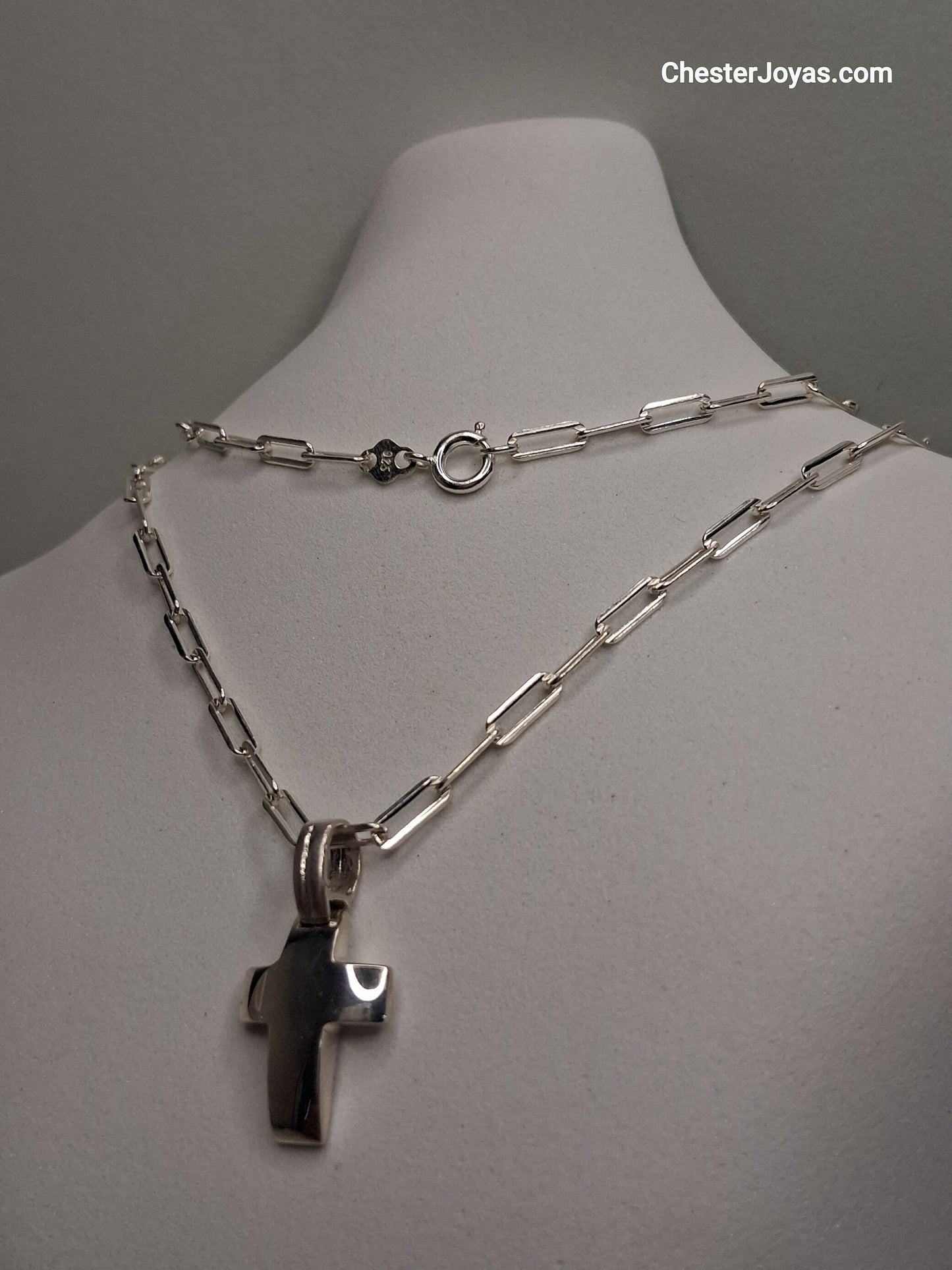 Collar - Forcet FL-80 x 60 cms - Cruz Bombe - Plata925 - Caballero.